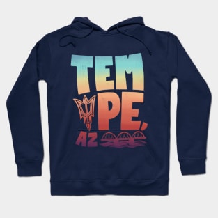 Tempe Rainbow Font Hoodie